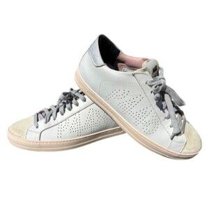 P448 John White Low Top Leather Sneakers